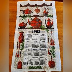 1963 Original Calendar Towel